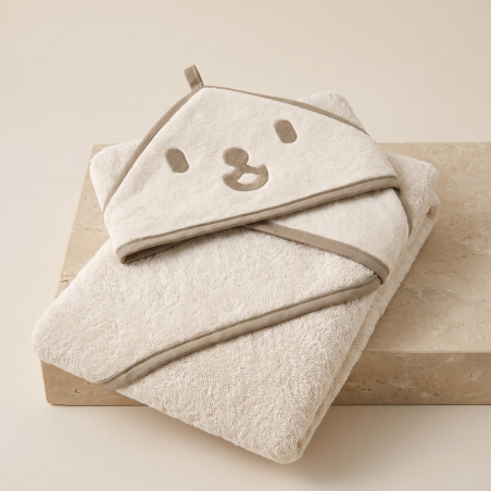 Asciugamano con cappuccio Baby Bear, 80 × 80 cm | VELONIA