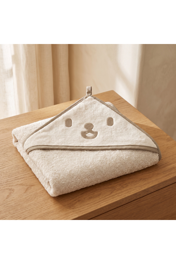 Serviette à capuche Baby Bear, 80 × 80 cm | VELONIA